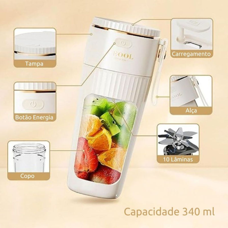 Mini Liquidificador Portátil 10 Lâminas