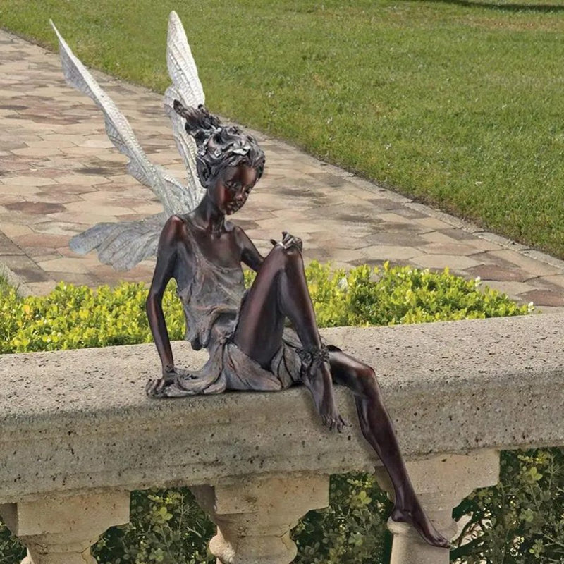 Estatueta Fada Jardim Decoração