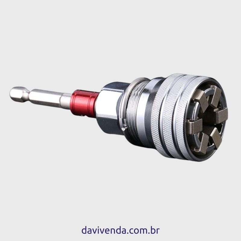 Soquete Regulável Adaptador 3/8" e Chave - DaVivenda