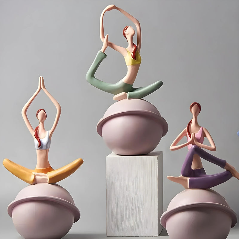 Escultura Yoga Decorativa 25,5 a 30,5cm