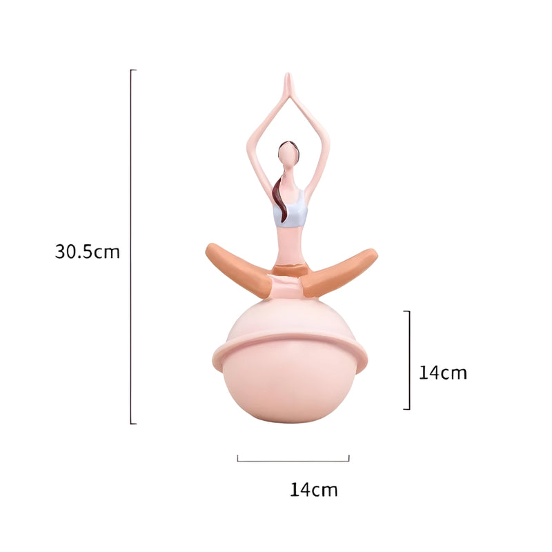 Escultura Yoga Decorativa 25,5 a 30,5cm