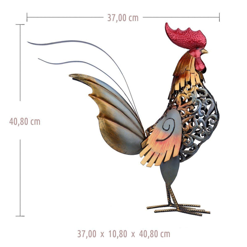Estatueta Galo Metal - davivenda