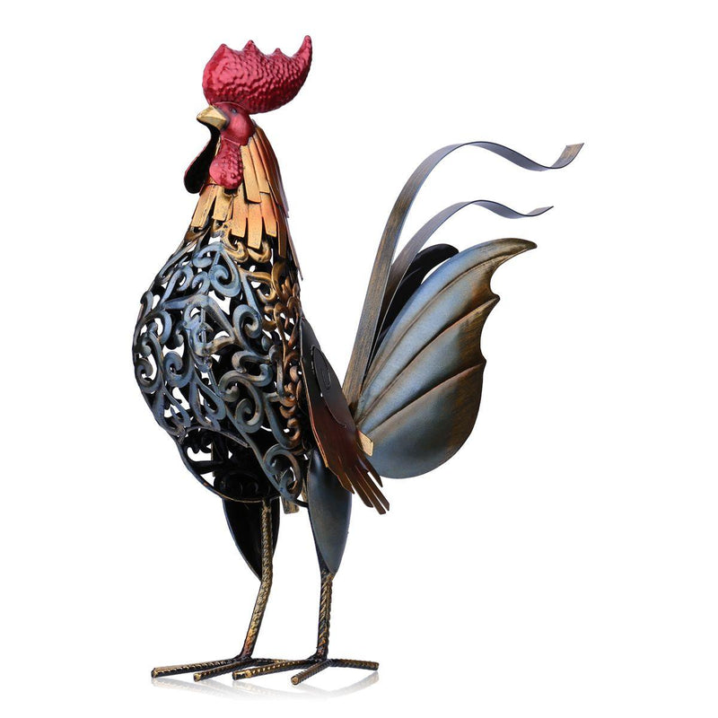 Estatueta Galo Metal - davivenda