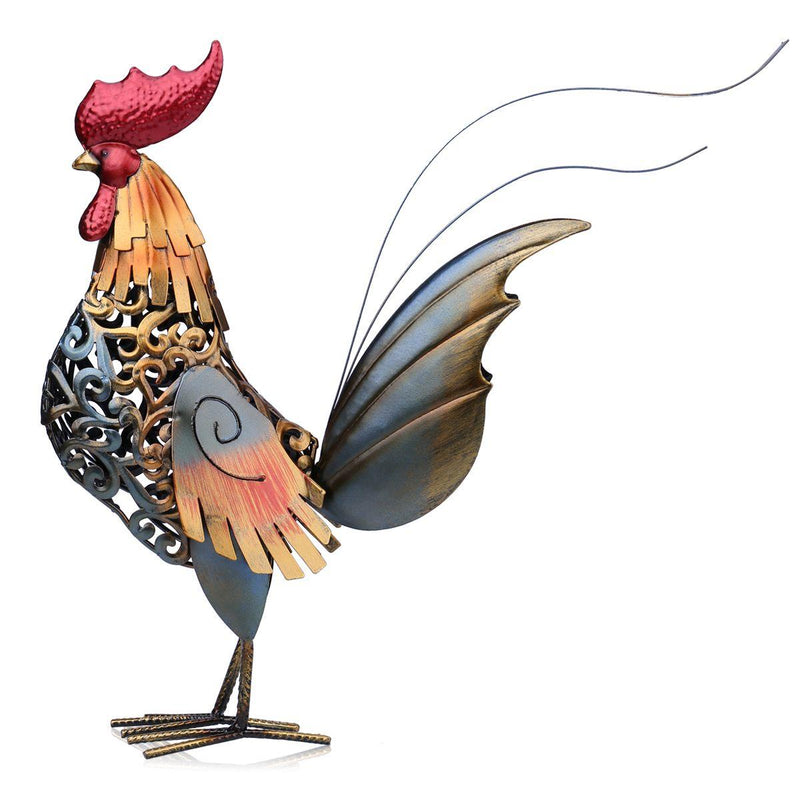 Estatueta Galo Metal - davivenda