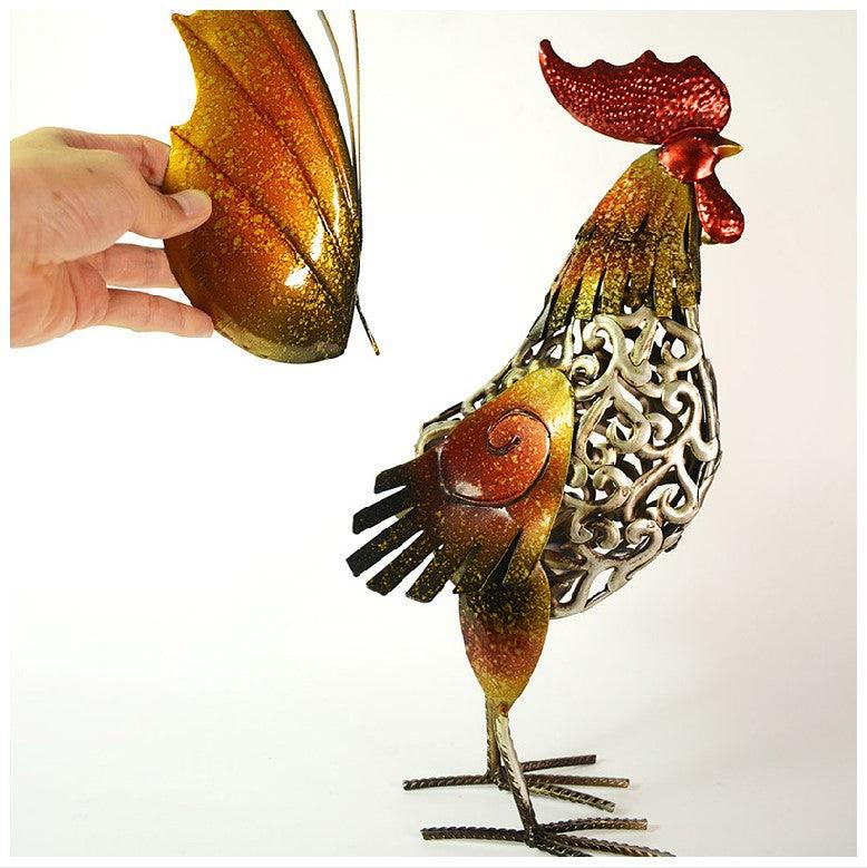 Estatueta Galo Metal - davivenda