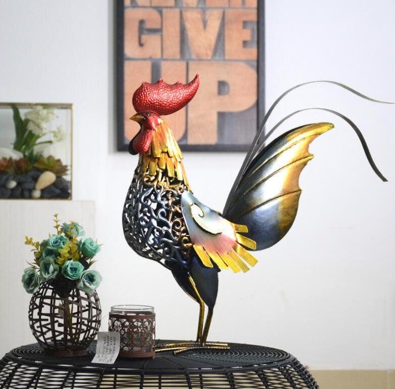 Estatueta Galo Metal - davivenda