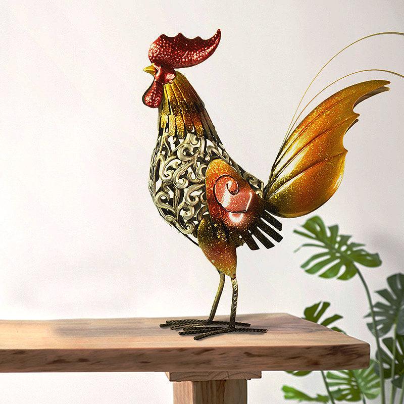 Estatueta Galo Metal - davivenda