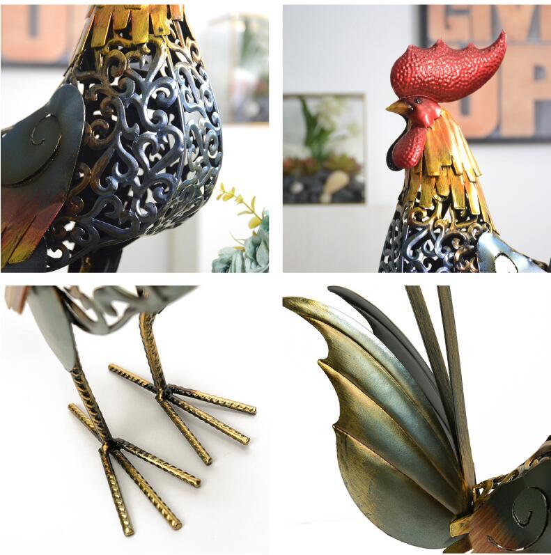 Estatueta Galo Metal - davivenda