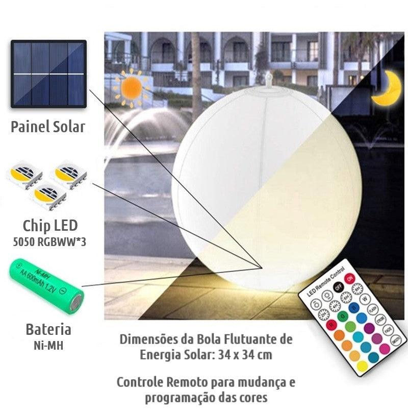 Luminária LED-Solar Esfera - davivenda