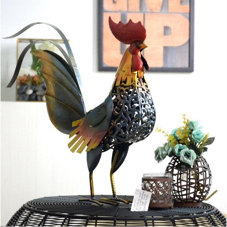 Estatueta Galo Metal - davivenda